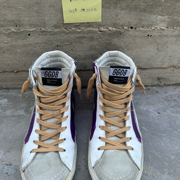 Lower 💲 TODAY ONLY Golden Goose Slides w/silver glitter - Picture 16 of 16